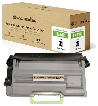 G&G Toner ersetzt Brother TN-3480 Kompatibel Schwarz 8000 Seiten Reborn remanufactured 21179