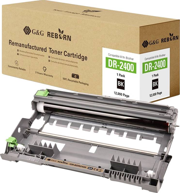 G&G Trommel ersetzt Brother DR-2400 Kompatibel Schwarz 12000 Seiten Reborn remanufactured 21193