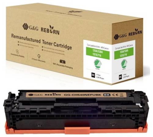 G&G Toner ersetzt HP, Canon 125A, 128A, 131X, 716K, 731K Kompatibel Schwarz 2200 Seiten Reborn rema