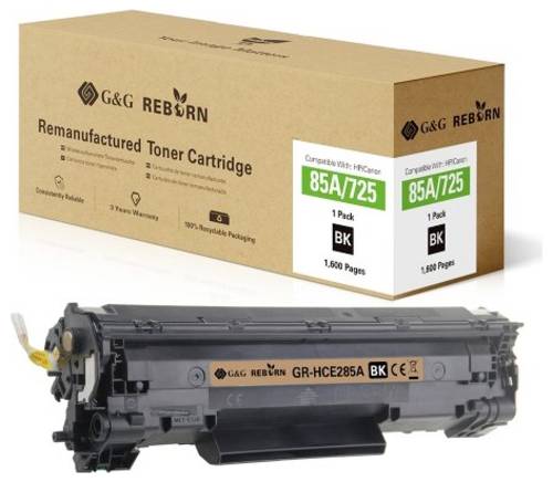 G&G Toner ersetzt HP, Canon 85A, 725 Kompatibel Schwarz 1600 Seiten Reborn remanufactured 21227