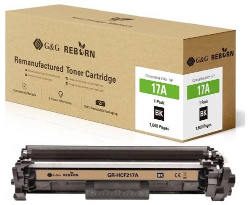 G&G Toner ersetzt HP 17A Kompatibel Schwarz 1600 Seiten Reborn remanufactured 21231