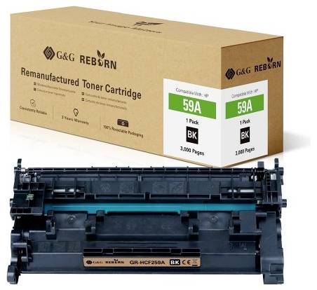 G&G Toner ersetzt HP 59A Kompatibel Schwarz 3000 Seiten Reborn remanufactured 21237