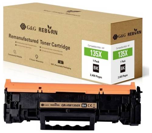 G&G Toner ersetzt HP 135X Kompatibel Schwarz 2400 Seiten Reborn remanufactured 21256