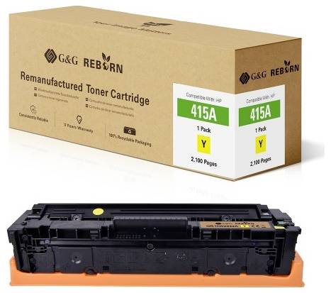 G&G Toner ersetzt HP 415A Kompatibel Gelb 2100 Seiten Reborn remanufactured 21271