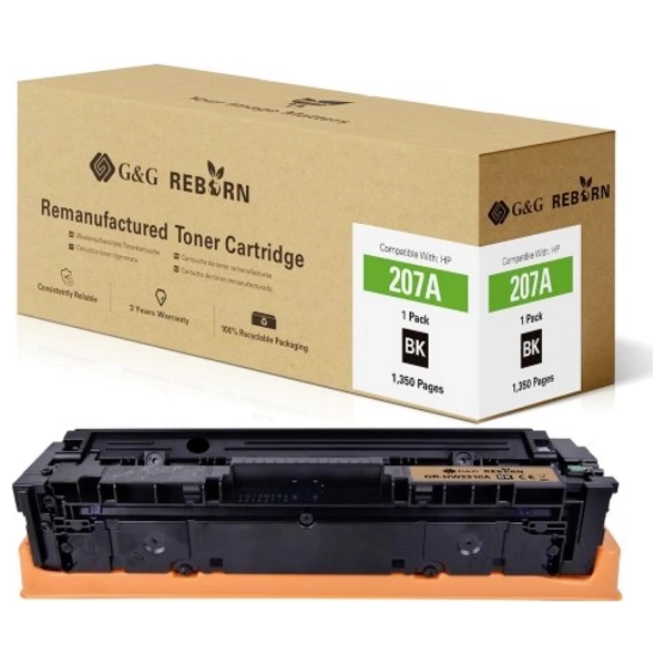 G&G Toner ersetzt HP 207A Kompatibel Schwarz 1350 Seiten Reborn remanufactured 21281 G&G Toner ersetzt HP 207A Kompatibel Schwarz 1350 Seiten Reborn remanufactured 21281