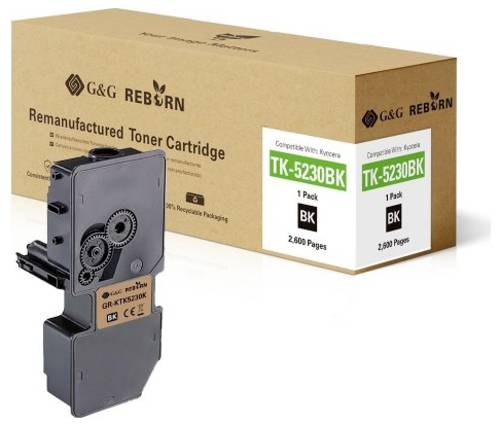 G&G Toner ersetzt Kyocera TK-5230K Kompatibel Schwarz 2600 Seiten Reborn remanufactured 21300