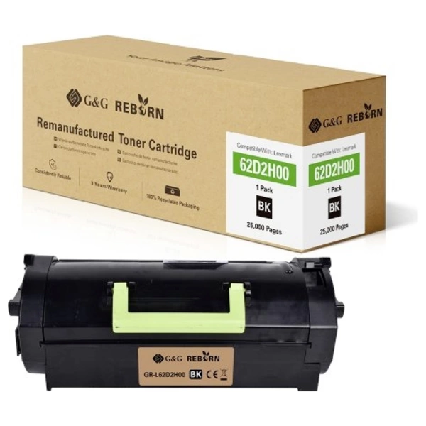 G&G Toner ersetzt Lexmark 622H Kompatibel Schwarz 25000 Seiten Reborn remanufactured 21316 G&G Toner ersetzt Lexmark 622H Kompatibel Schwarz 25000 Seiten Reborn remanufactured 21316