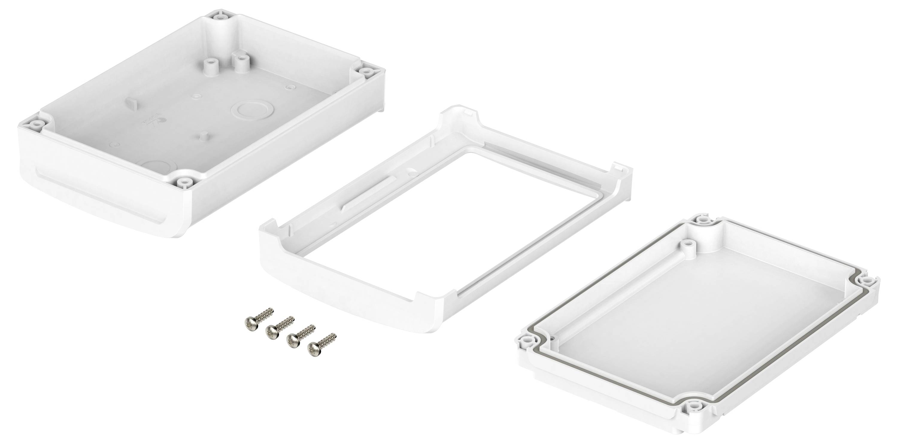 Bopla BoVersa 48312233.HMT1 Tisch-Gehäuse (L x B x H) 125 x 88 x 42mm Polycarbonat Weiß (RAL 9003) 1St.
