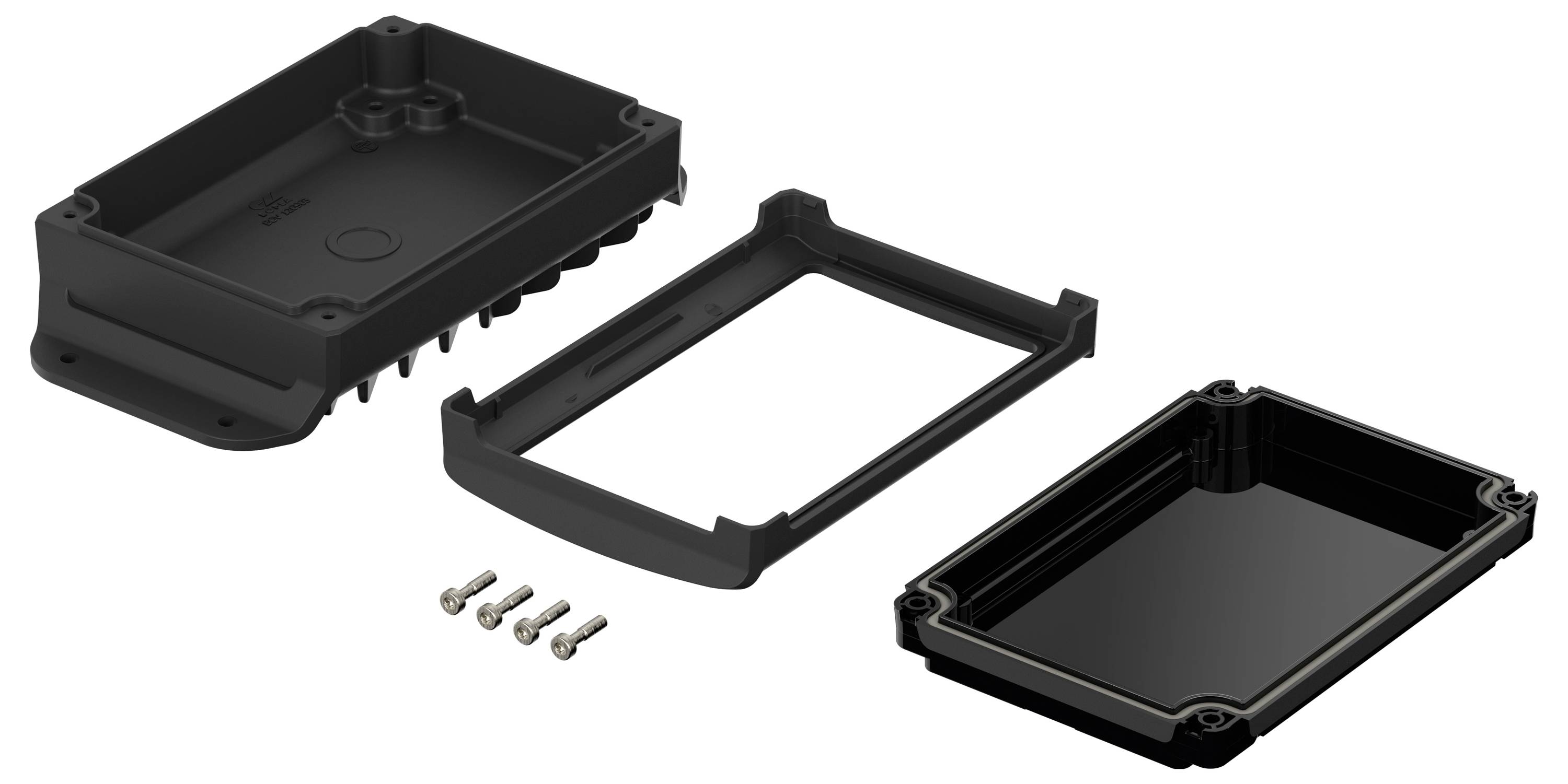 Bopla BoVersa 48312255.HMT2 Wand-Gehäuse Aluminium, Polycarbonat Schwarz (RAL 9005) 1St.