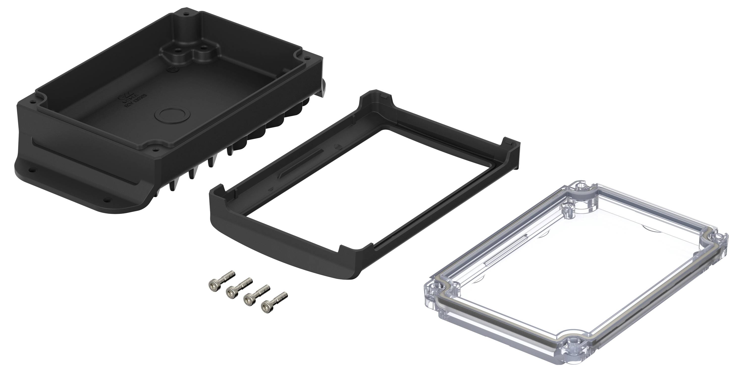 Bopla BoVersa 48322250.HMT2 Wand-Gehäuse Aluminium, Polycarbonat Schwarz (RAL 9005) 1St.