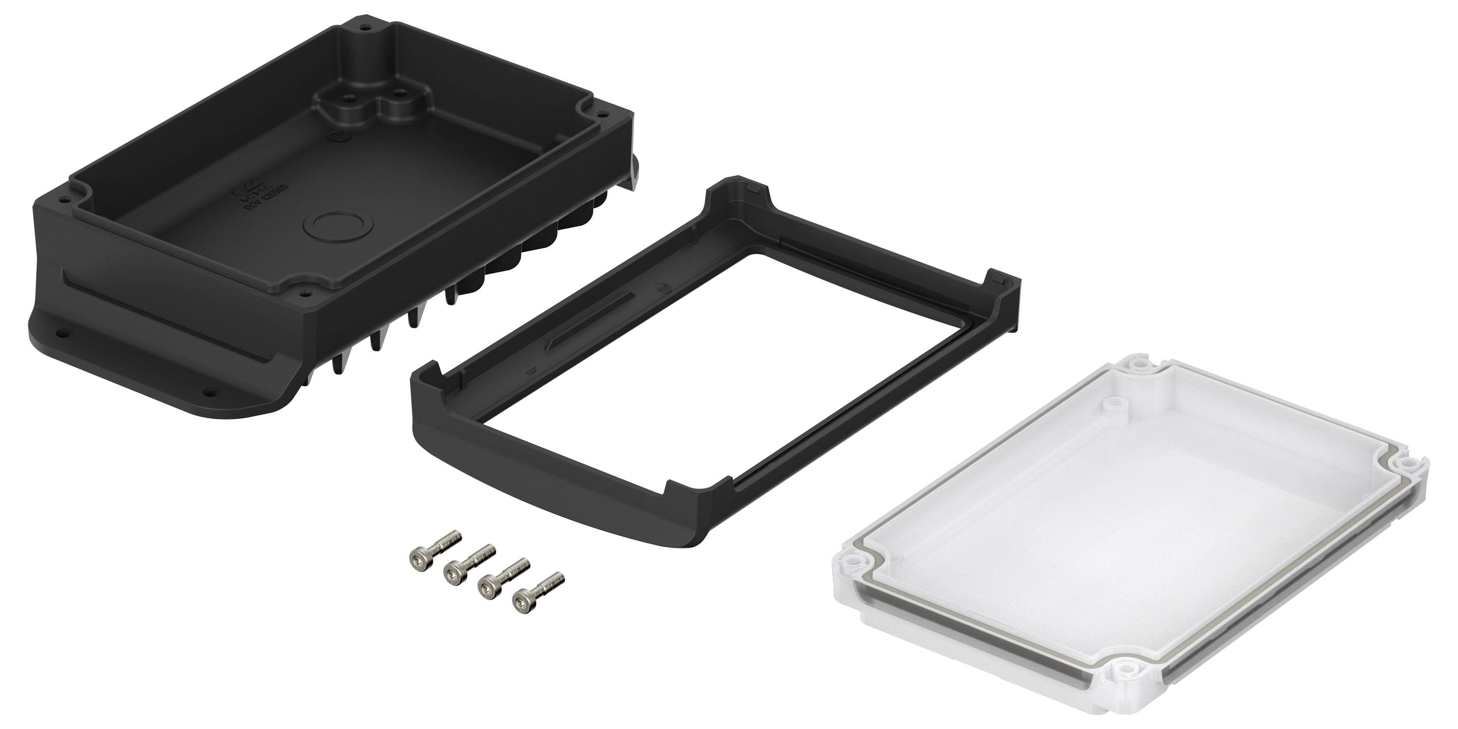 Bopla BoVersa 48332251.HMT2 Wand-Gehäuse Aluminium, Polycarbonat Schwarz (RAL 9005) 1St.