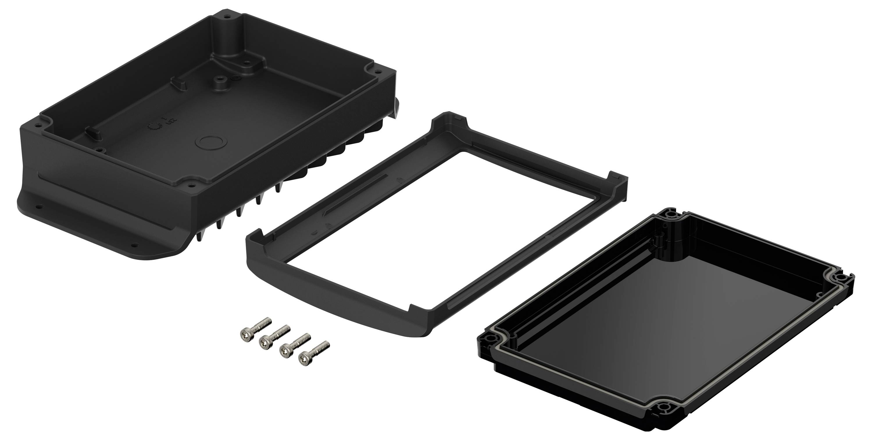 Bopla BoVersa 48314355.HMT2 Wand-Gehäuse Aluminium, Polycarbonat Schwarz (RAL 9005) 1St.