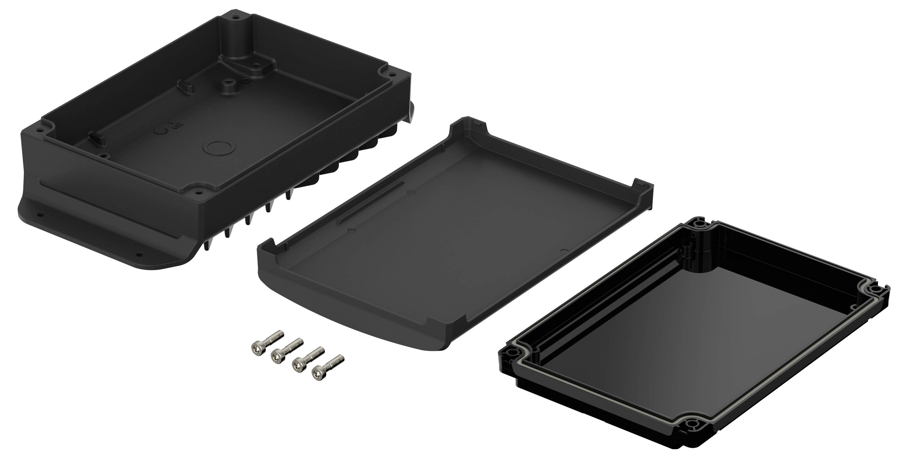 Bopla BoVersa 48414355.HMT2 Wand-Gehäuse Aluminium, Polycarbonat Schwarz (RAL 9005) 1St.