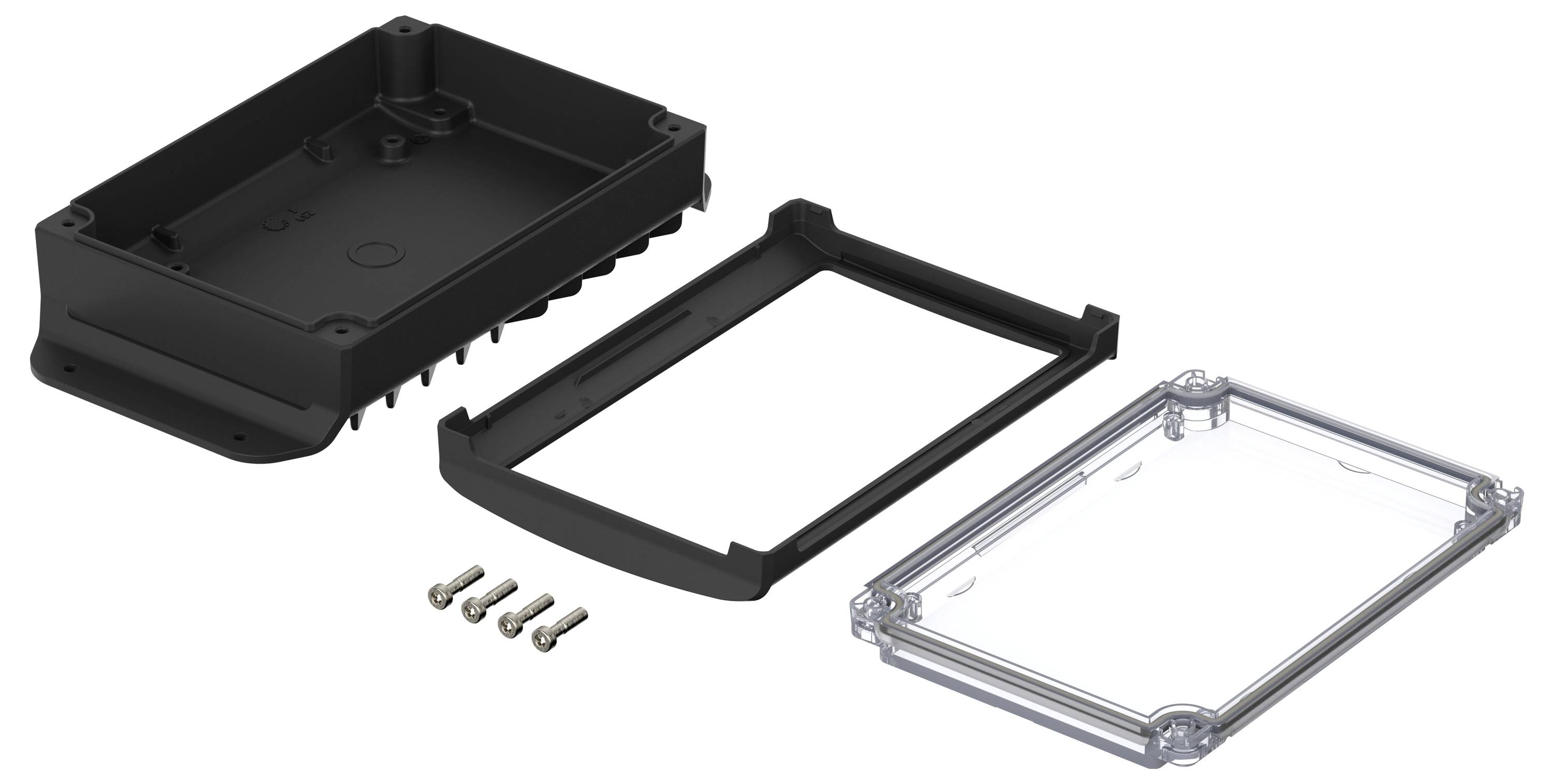 Bopla BoVersa 48324350.HMT2 Wand-Gehäuse Aluminium, Polycarbonat Schwarz (RAL 9005) 1St.