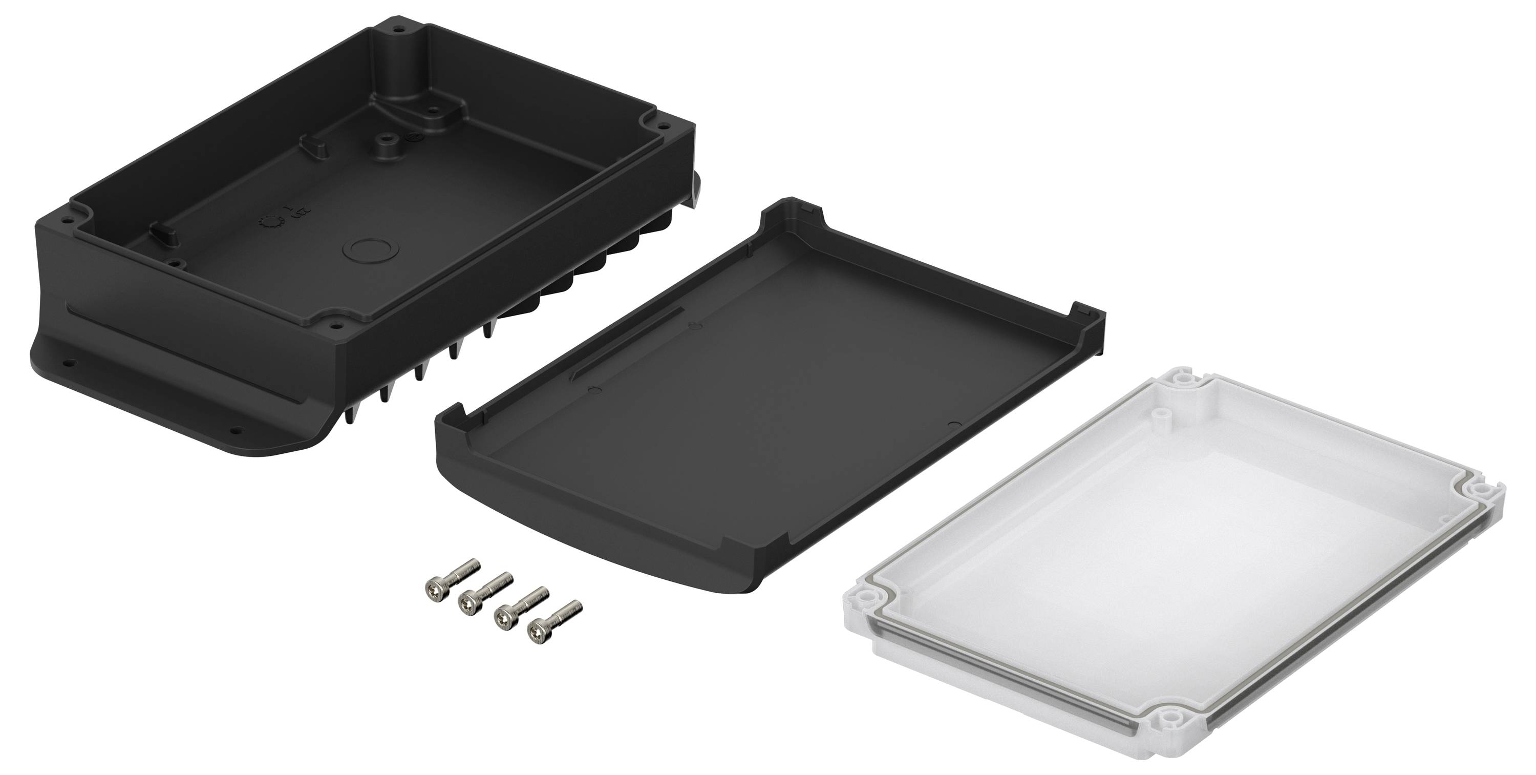 Bopla BoVersa 48434351.HMT2 Wand-Gehäuse Aluminium, Polycarbonat Schwarz (RAL 9005) 1St.