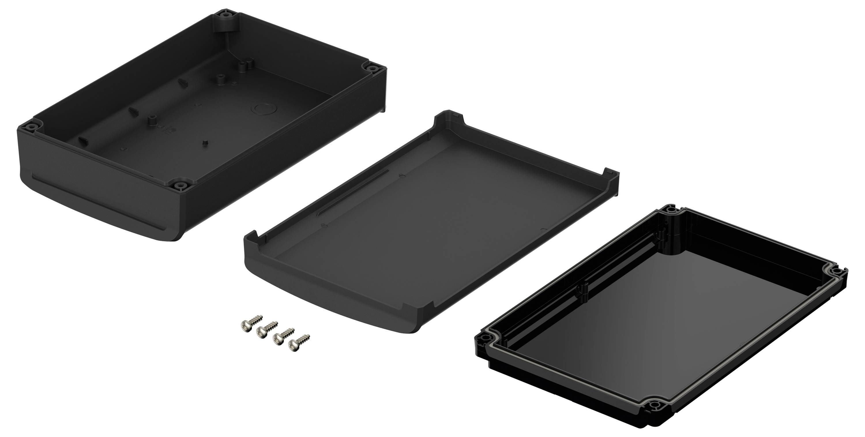 Bopla BoVersa 48416455.HMT1 Tisch-Gehäuse (L x B x H) 210 x 140 x 63mm Polycarbonat Schwarz (RAL 9005) 1St.