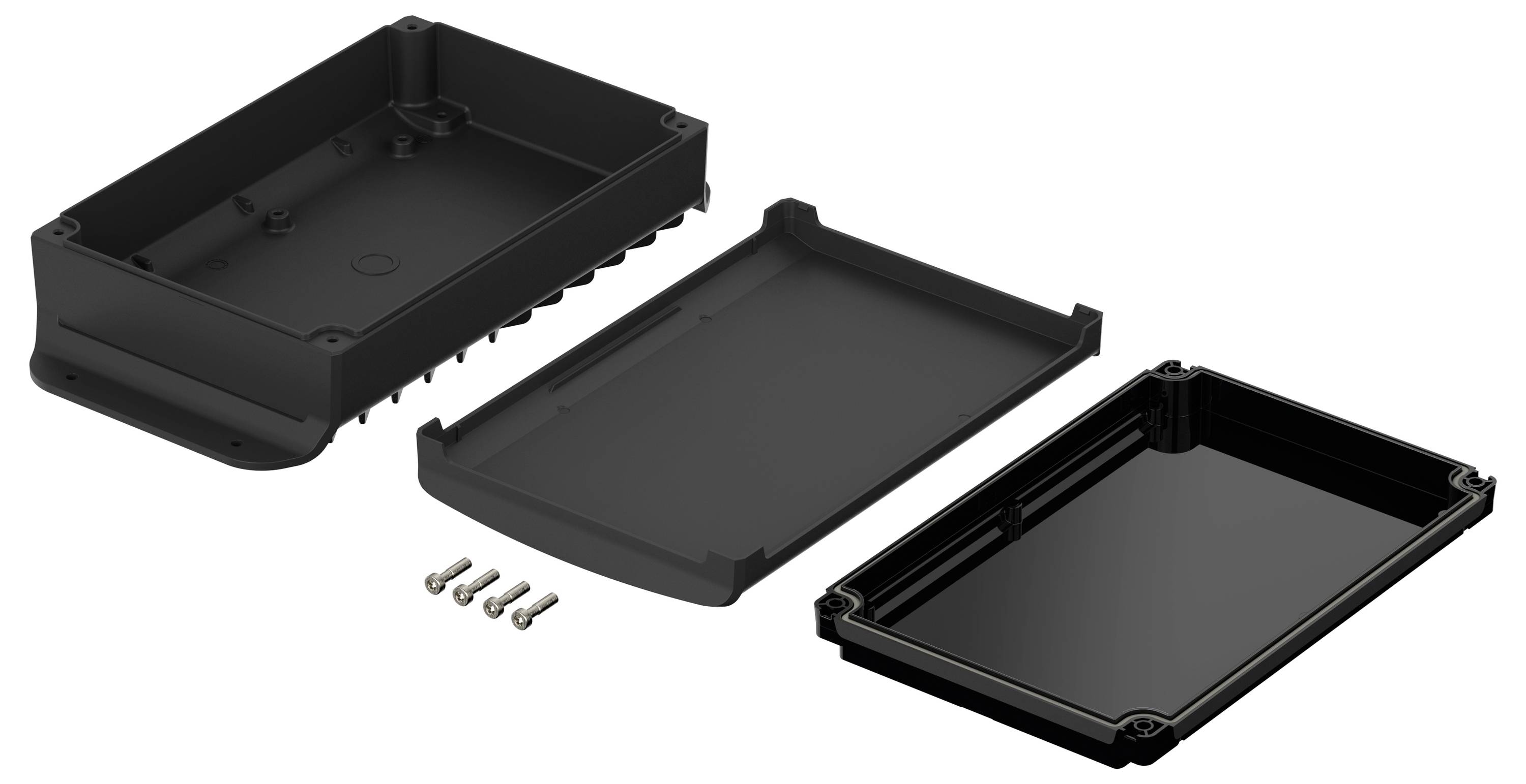 Bopla BoVersa 48416455.HMT2 Wand-Gehäuse Aluminium, Polycarbonat Schwarz (RAL 9005) 1St.