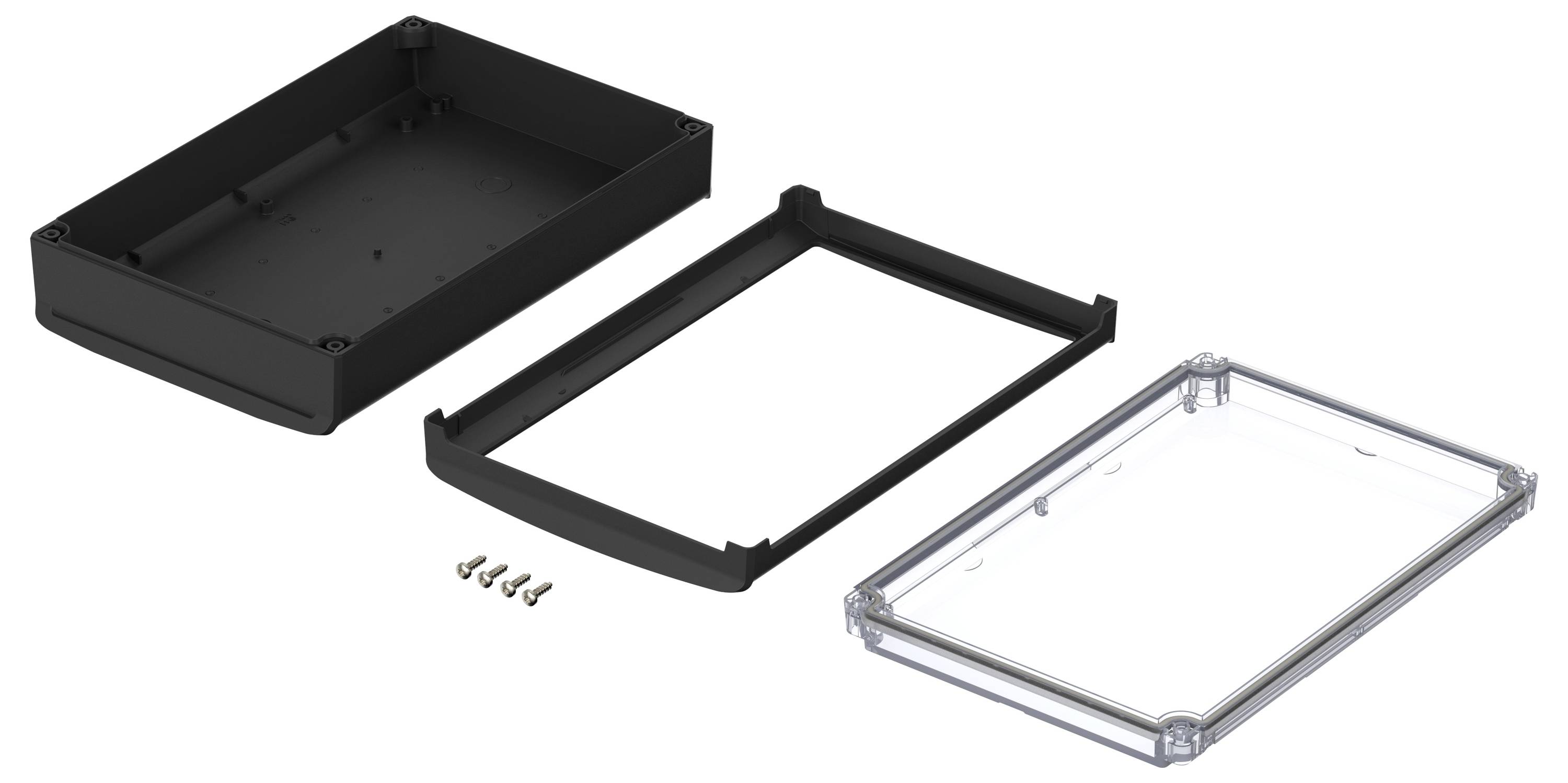 Bopla BoVersa 48328650.HMT1 Tisch-Gehäuse (L x B x H) 275 x 185 x 73mm Polycarbonat Schwarz (RAL 9005) 1St.