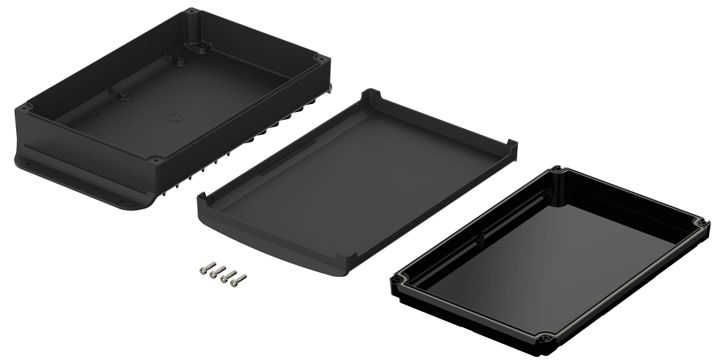 Bopla BoVersa 48418655.HMT2 Wand-Gehäuse Aluminium, Polycarbonat Schwarz (RAL 9005) 1St.