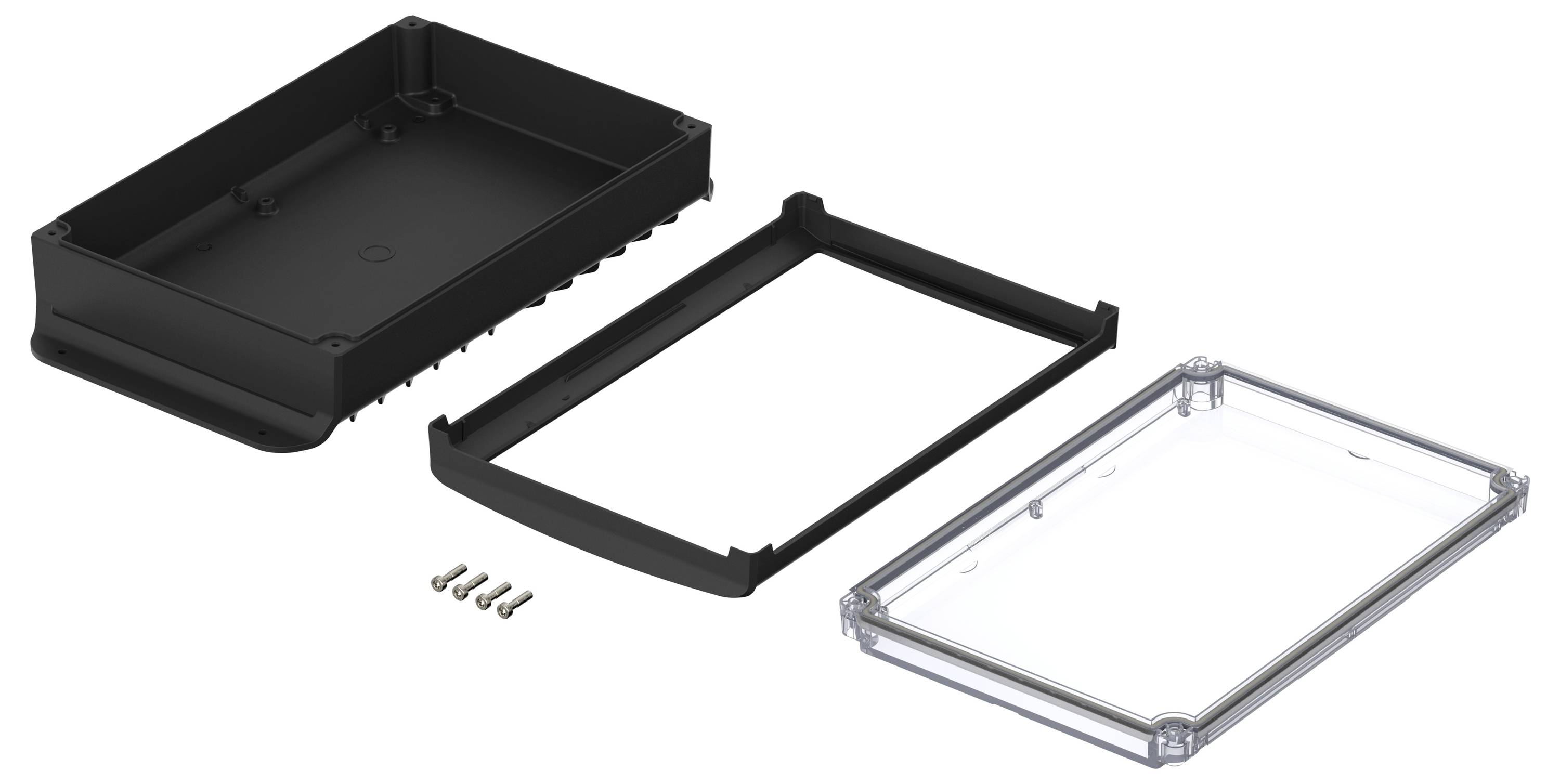 Bopla BoVersa 48328650.HMT2 Wand-Gehäuse Aluminium, Polycarbonat Schwarz (RAL 9005) 1St.