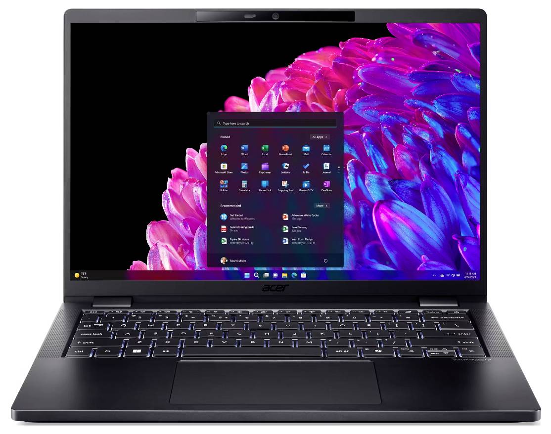 Acer Notebook 35.6cm (14 Zoll) Full-HD+ Intel® Core™ Ultra 5 125H 16GB RAM 512GB SSD Deutsch, QWERTZ Intel Arc Graphics Schwarz