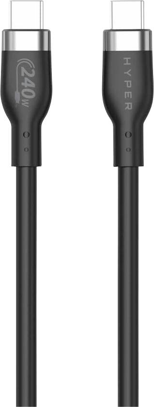 'Schwarzes USB-C-Kabel mit Aufschrift 