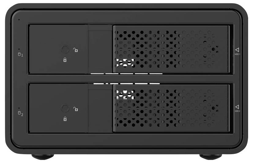 Renkforce RF-6647596 8.9cm (3.5 Zoll) Festplattengehäuse 2 Bay 3.5 Zoll USB-A (USB 3.0)