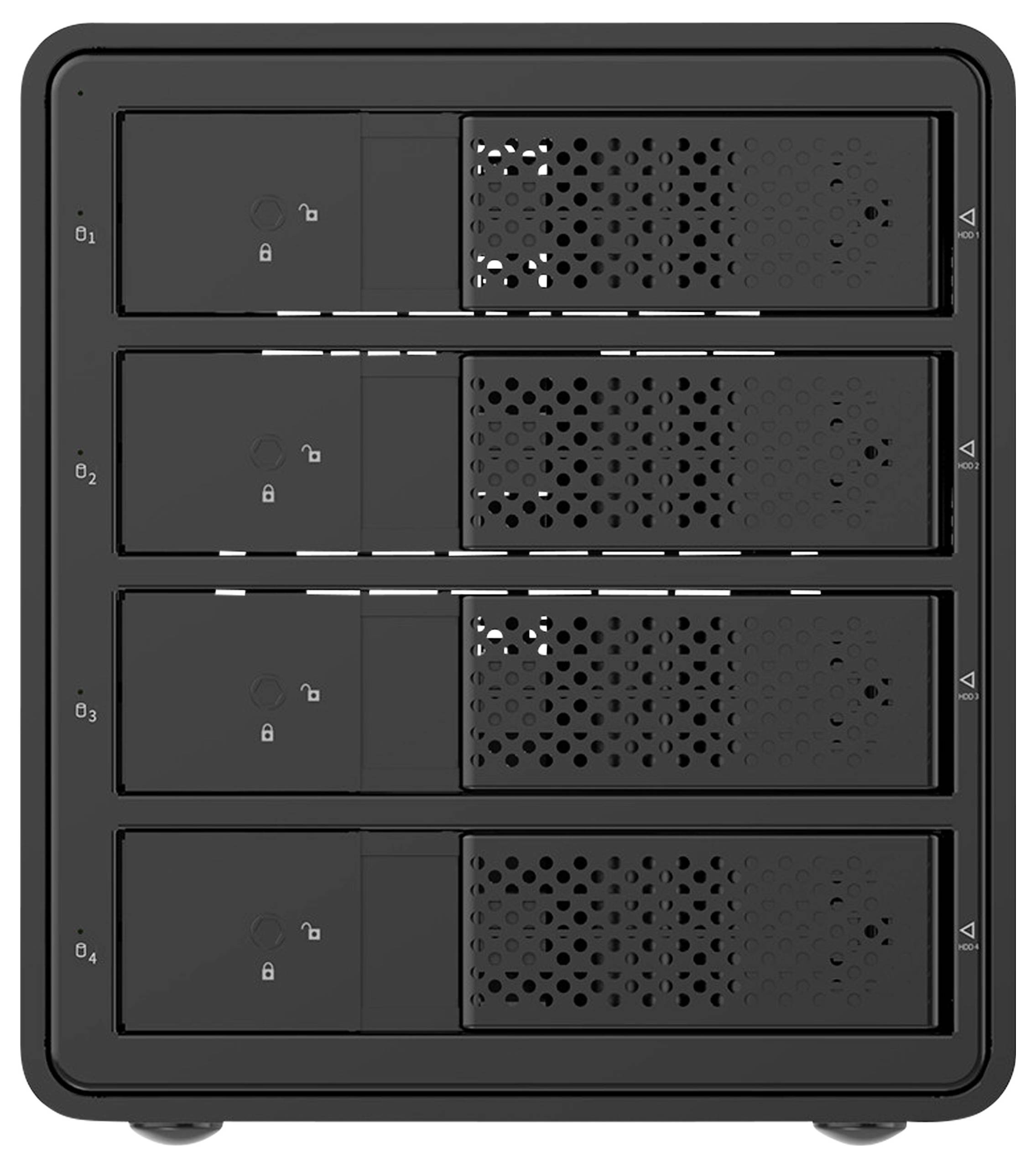 Renkforce RF-6647598 8.9cm (3.5 Zoll) Festplattengehäuse 4 Bay 3.5 Zoll USB-A (USB 3.0)