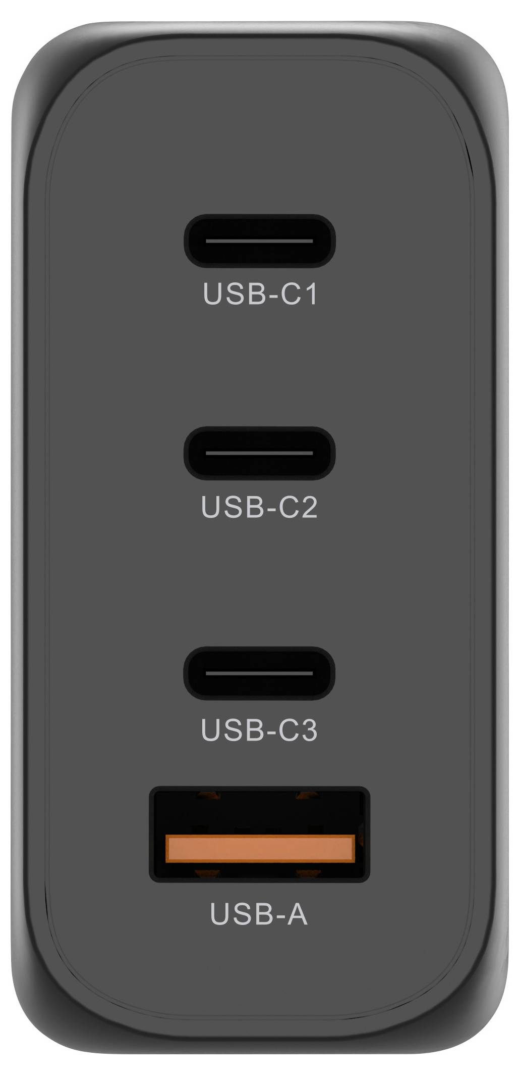 VOLTCRAFT UC-3C1A100W02 USB Ladegerät 100W 3x USB-C®, 1x USB-A USB PD Schwarz Innenbereich GaN, USB Power Delivery (USB-PD)
