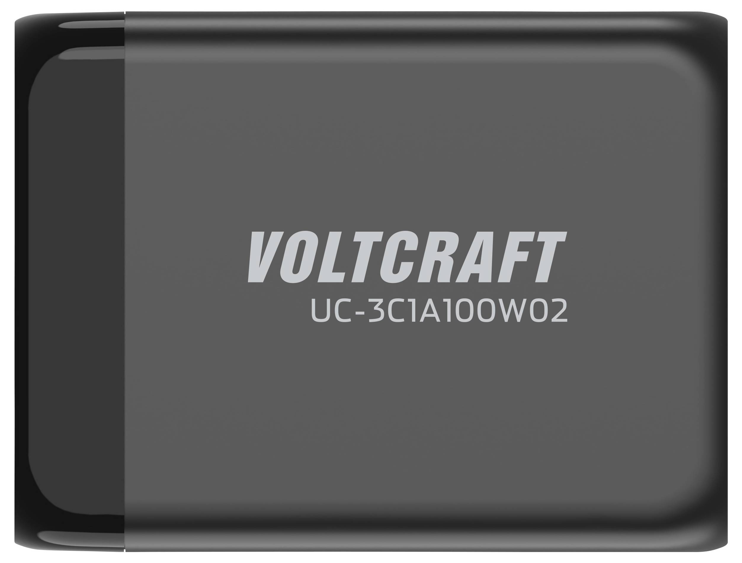 VOLTCRAFT UC-3C1A100W02 USB Ladegerät 100W 3x USB-C®, 1x USB-A USB PD Schwarz Innenbereich GaN, USB Power Delivery (USB-PD)