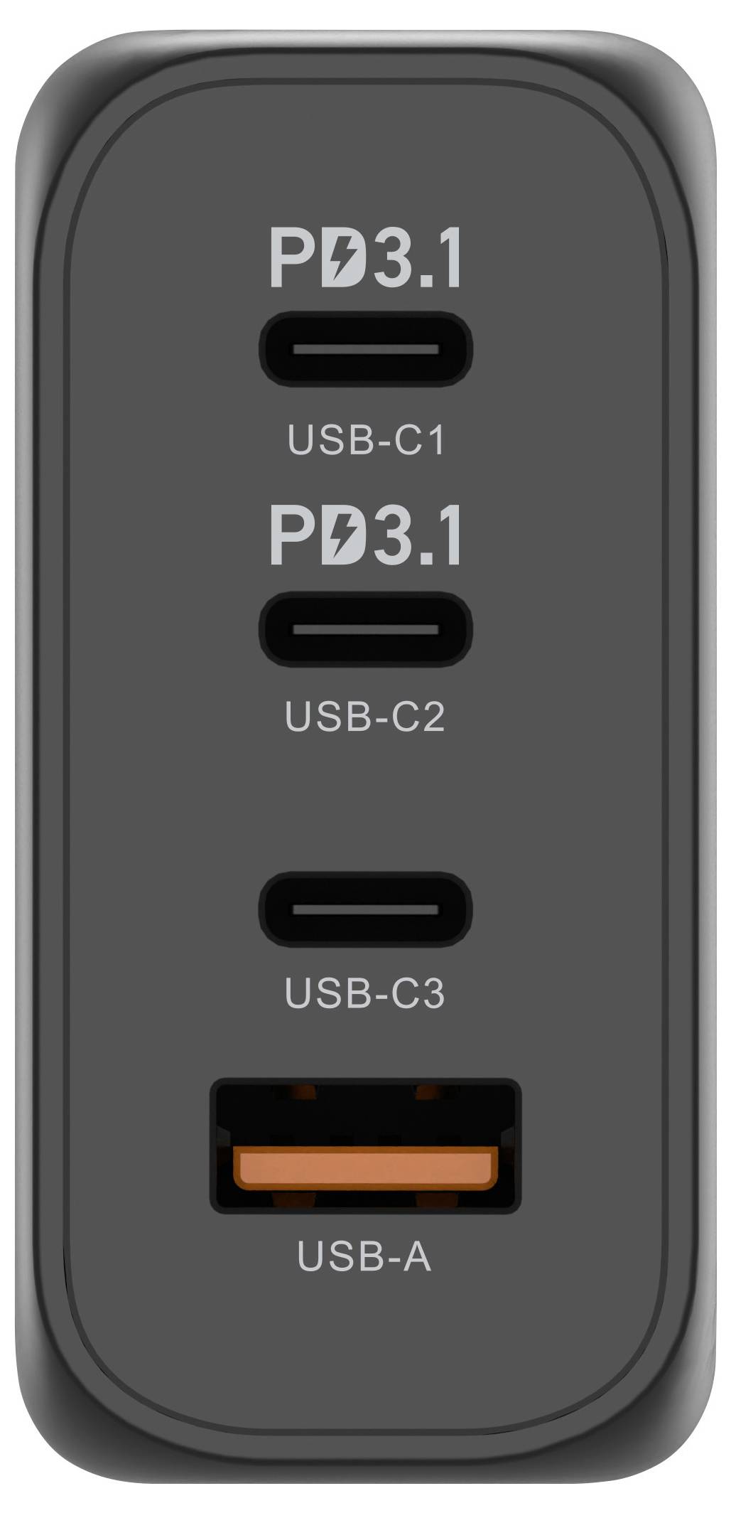 VOLTCRAFT UC-3C1A140W02 USB Ladegerät 140W 3x USB-C®, 1x USB-A Anzahl Ausgänge: 4 x GaN, USB Power Delivery (USB-PD)