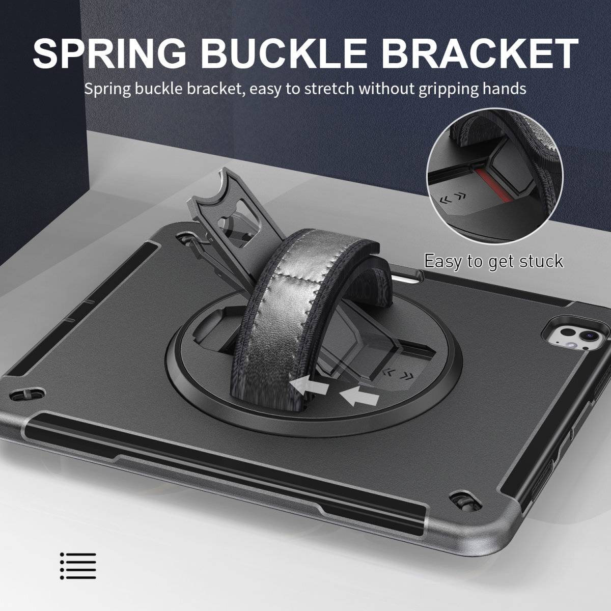 4Smarts GRIP Tablet-Cover Apple iPad Pro 13" (M4, 2024) Back Cover Schwarz