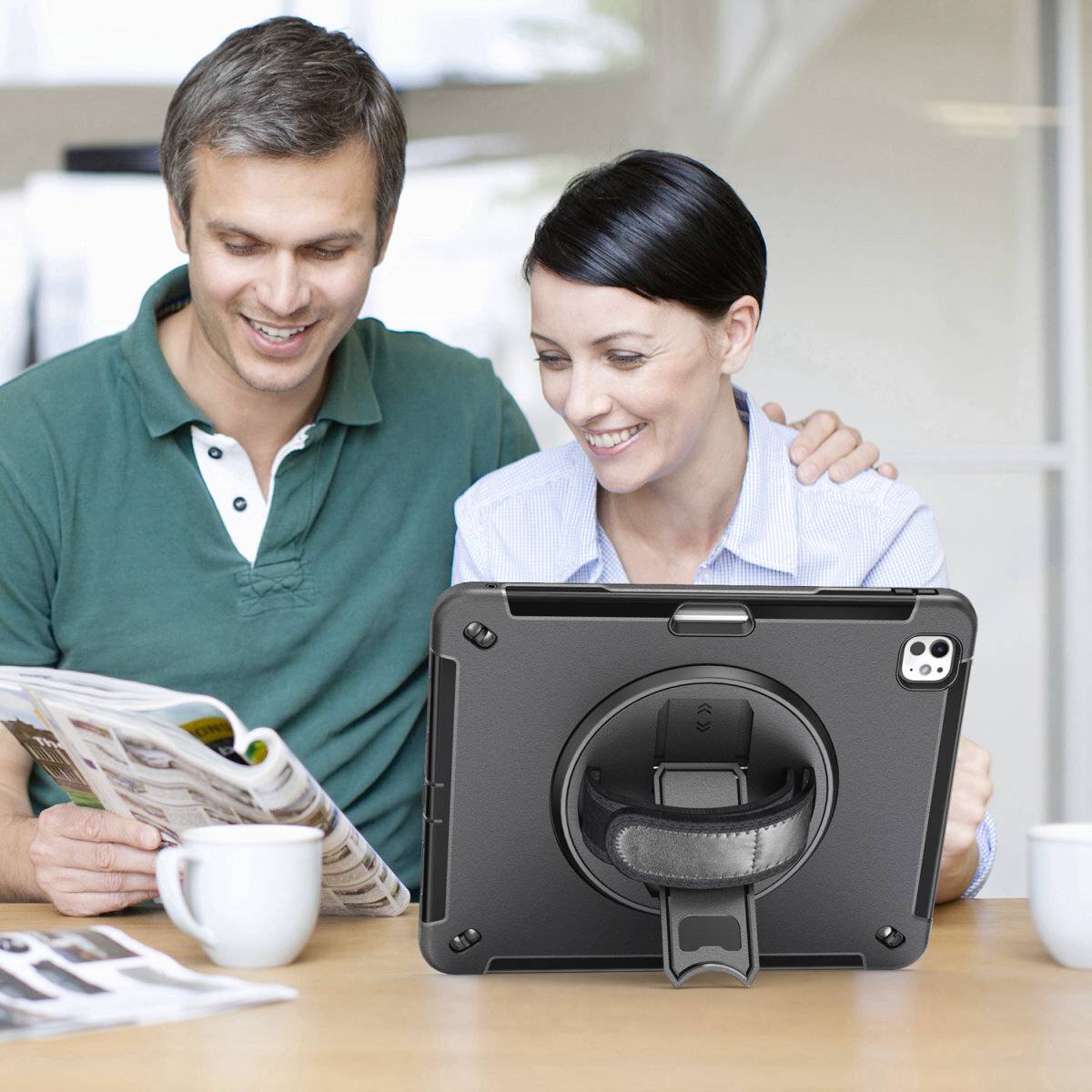 4Smarts GRIP Tablet-Cover Apple iPad Pro 13" (M4, 2024) Back Cover Schwarz