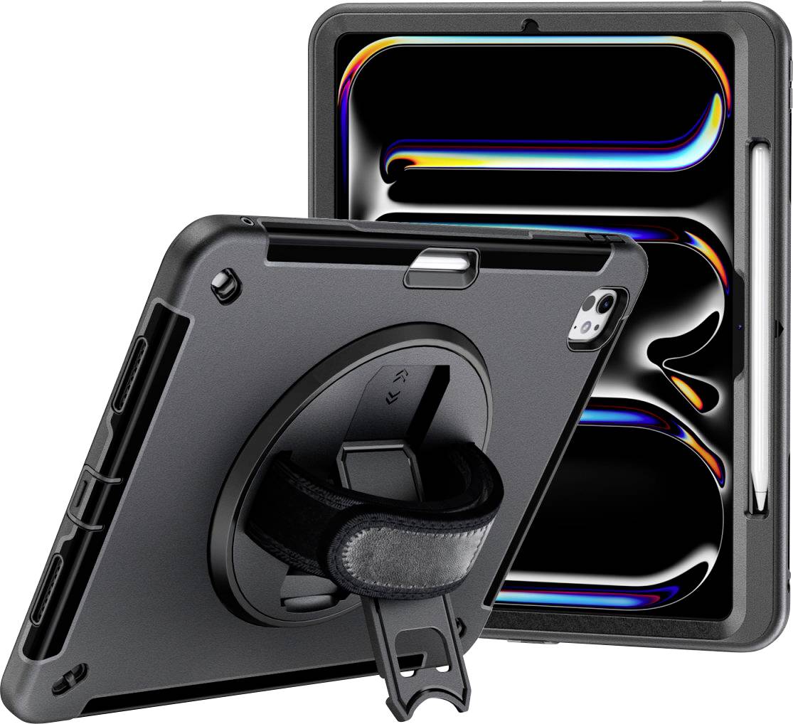 4Smarts GRIP Tablet-Cover Apple iPad Pro 13" (M4, 2024) Back Cover Schwarz