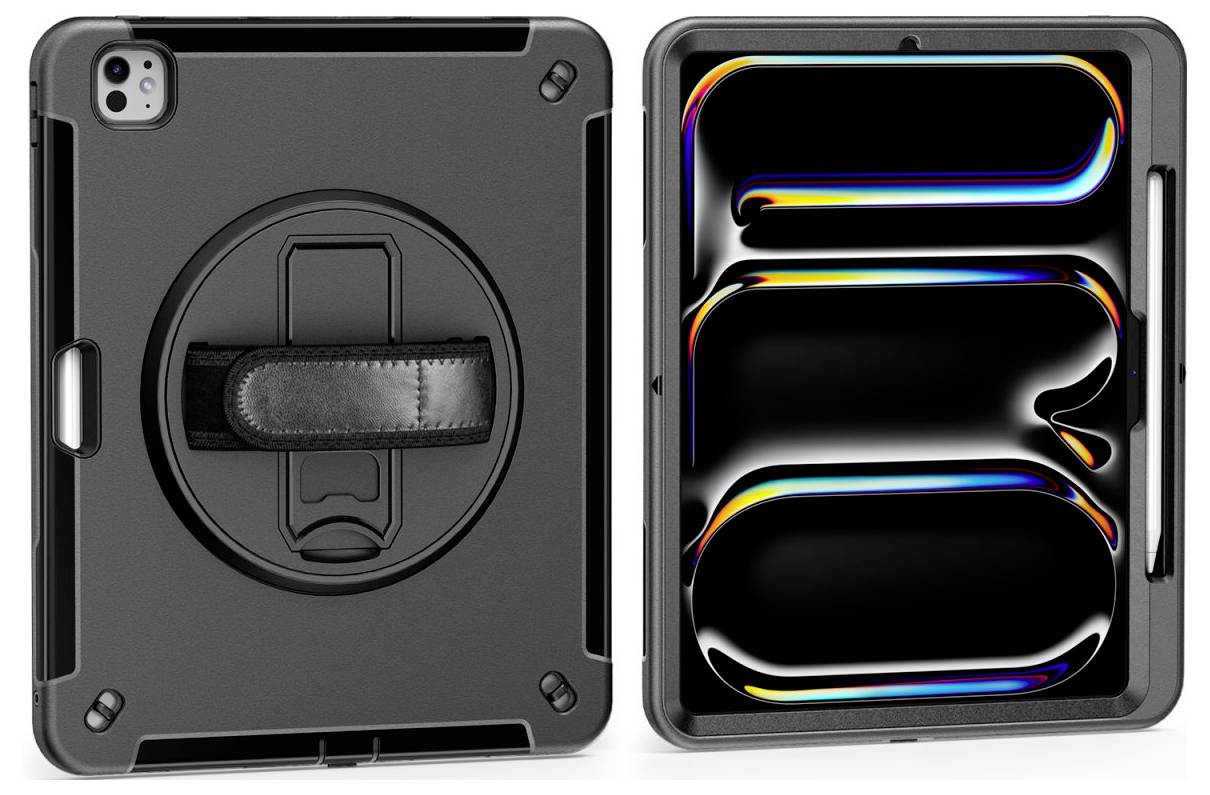 4Smarts GRIP Tablet-Cover Apple iPad Pro 13" (M4, 2024) Back Cover Schwarz