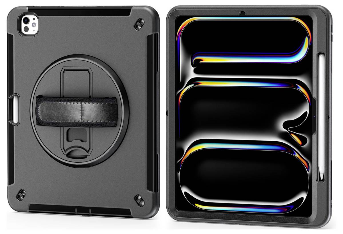 4Smarts GRIP Tablet-Cover Apple iPad Pro 13" (M4, 2024) Back Cover Schwarz