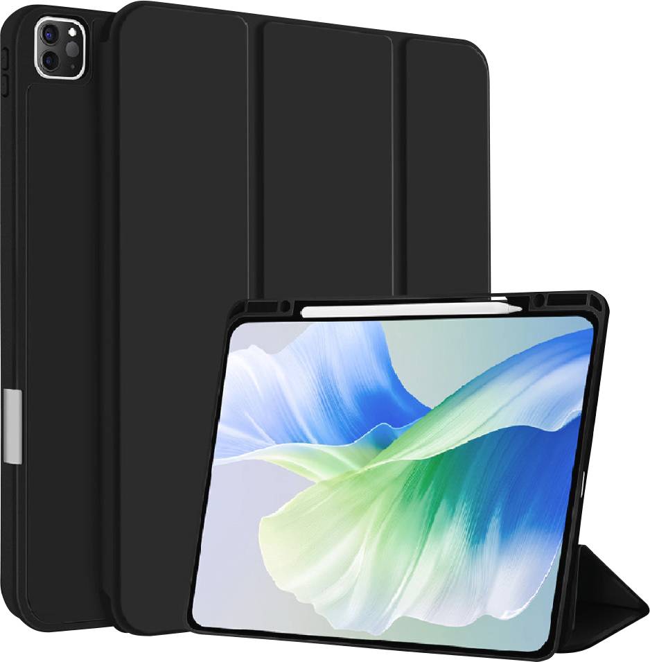 4Smarts Folio Case Basic Tablet-Cover Apple iPad Pro 13" (M4, 2024) 33cm (13") Book Cover Schwarz