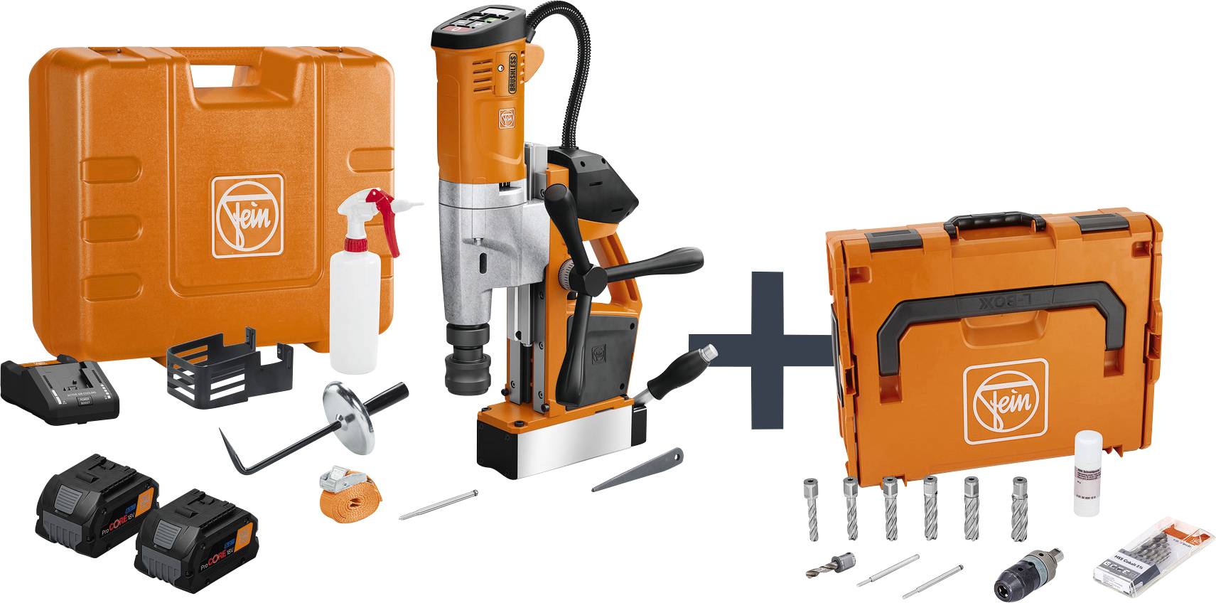 Fein AKBU 35 PMQW 18V AS CONSTRUCTION-SITE 8Ah SET 3/4 in Weldon -Akku-Kernbohrmaschine 18V