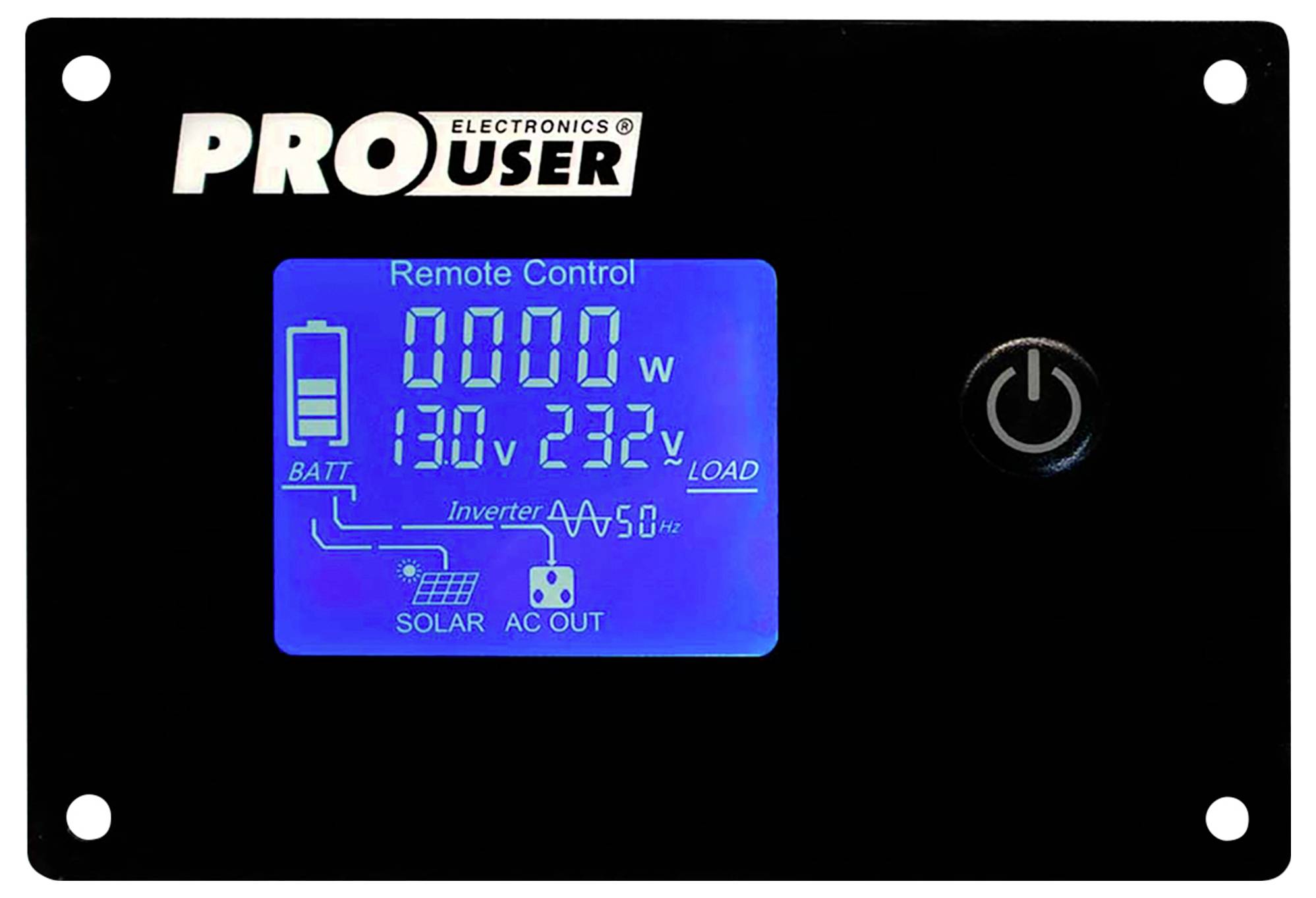 ProUser Wechselrichter PSI3000TX 3000W 12 V/DC - 230 V/AC inkl. Fernbedienung, reine Sinuswelle, USV-Funktion, integrierter