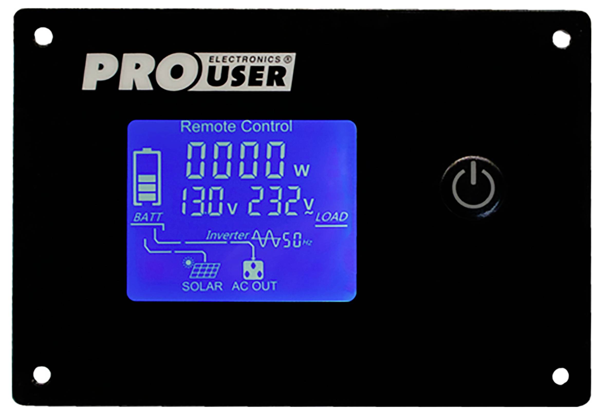 ProUser Wechselrichter PSI1500TX 1500W 12 V/DC - 230 V/AC inkl. Fernbedienung, reine Sinuswelle, USV-Funktion, integrierter