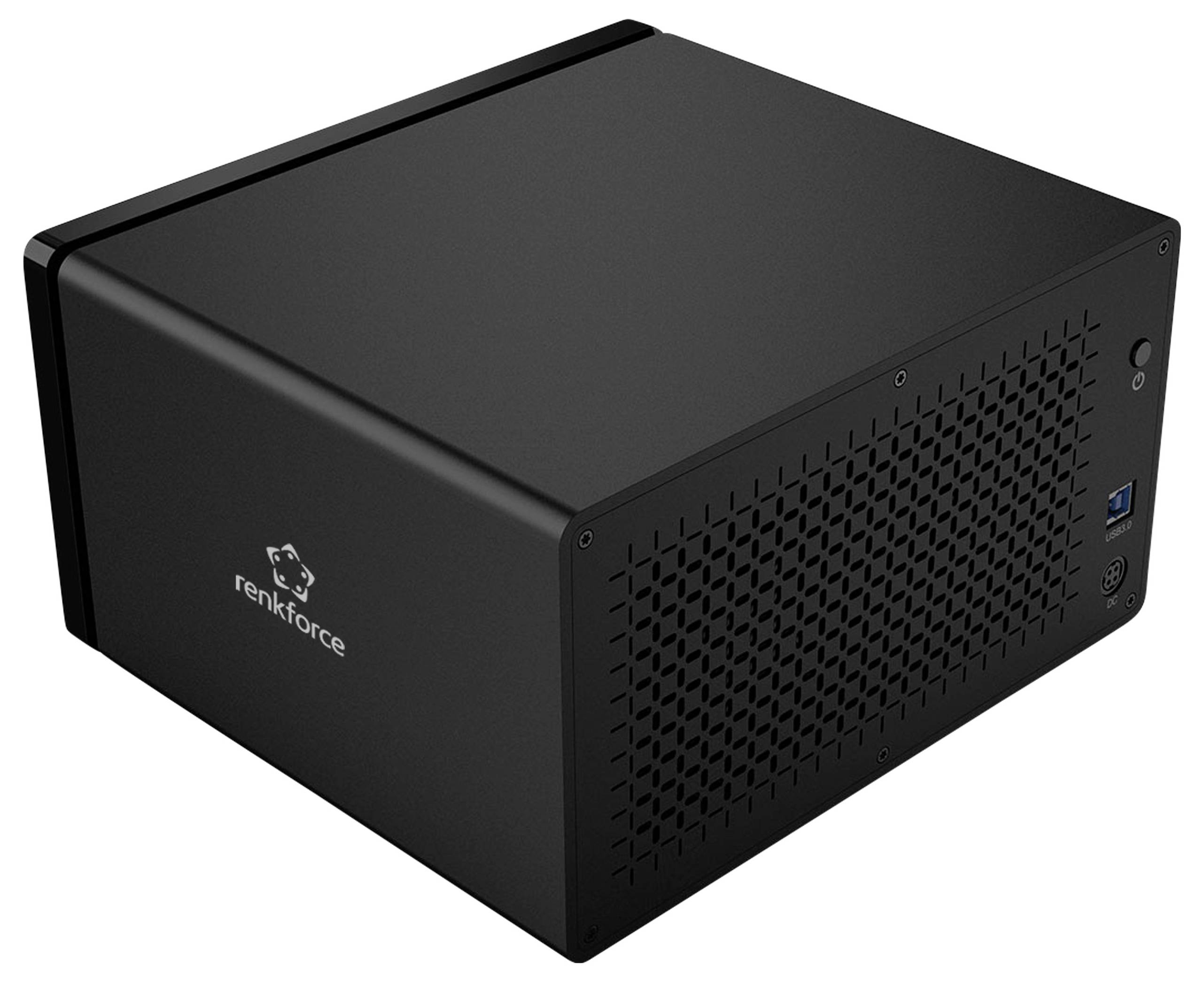 Renkforce RF-6647854 8.9cm (3.5 Zoll) Festplattengehäuse 8 Bay 3.5 Zoll USB-A (USB 3.0)