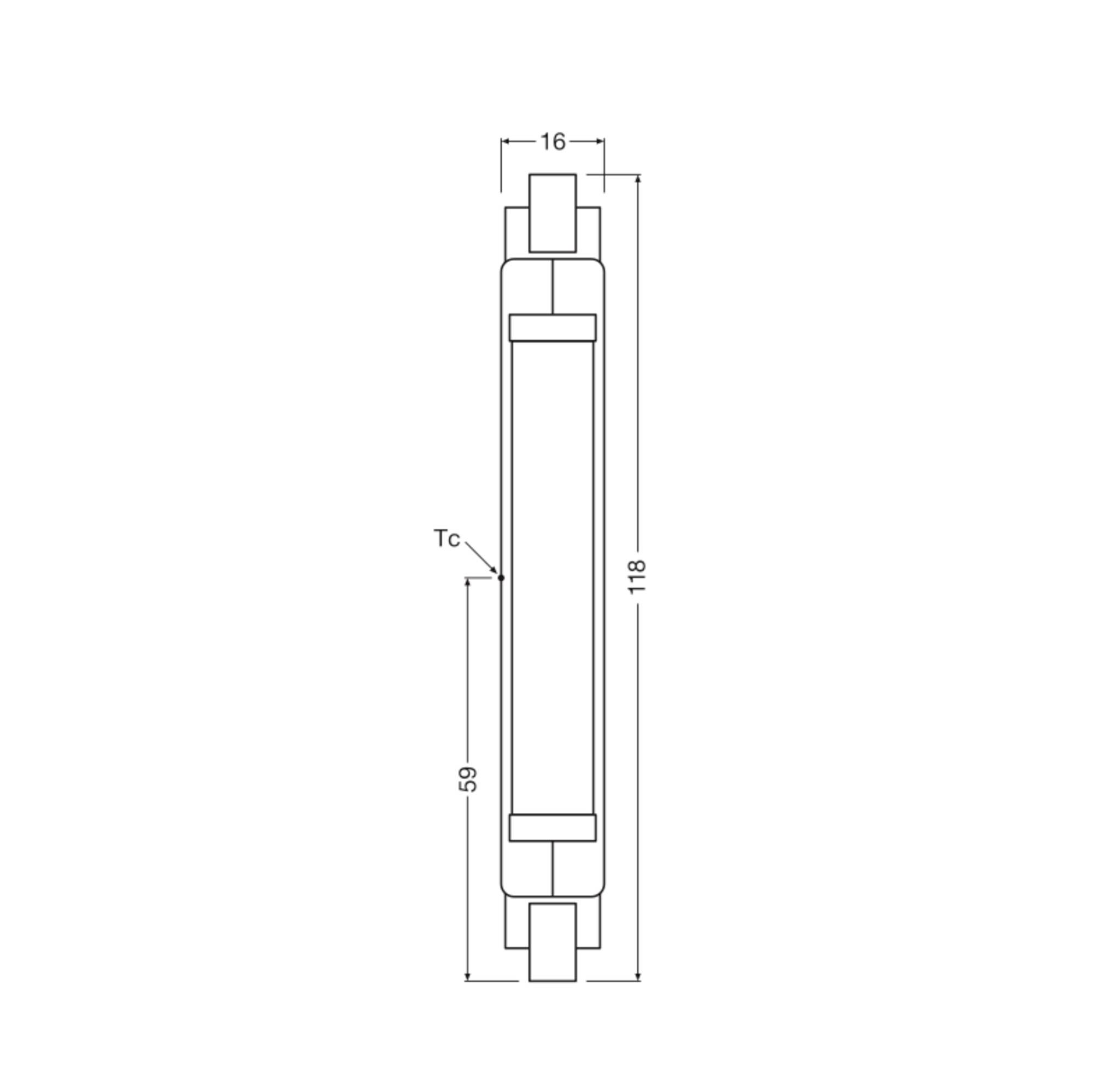 OSRAM HOMELIGHTING 4058075840485 LED EEK F (A - G) R7s 8 W = 60 W Warmweiß (Ø x H) 16 mm x 16 mm 1 St.