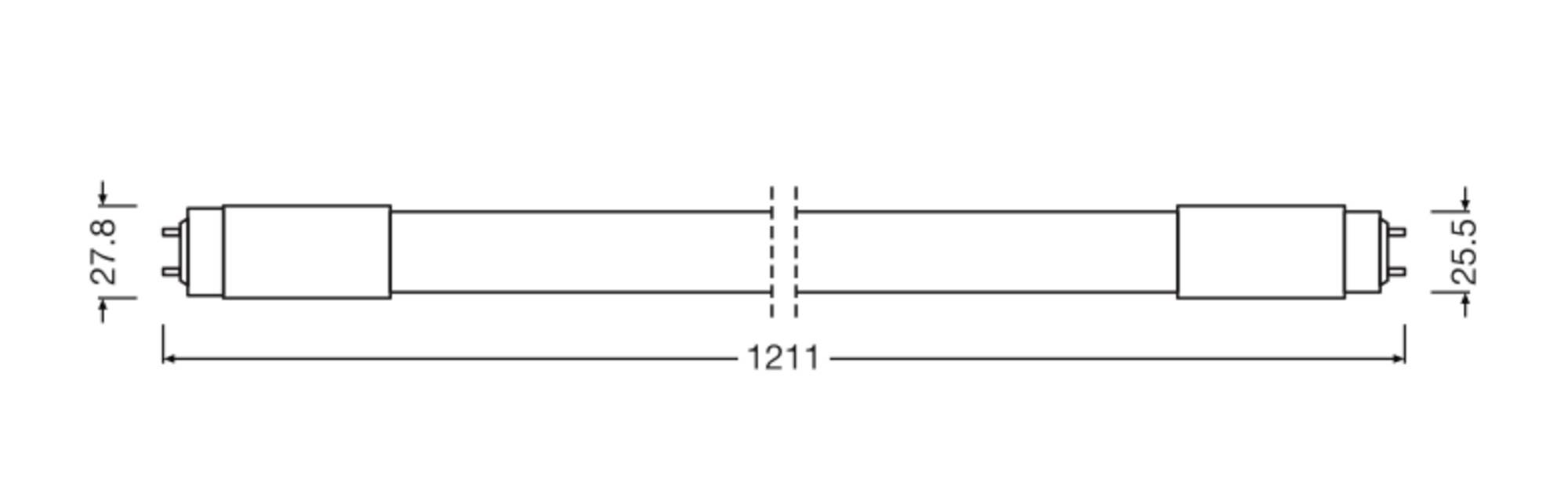 LEDVANCE LED-Röhre EEK: D (A - G) G13 Röhrenform T8 15 W = 36 W Kaltweiß (Ø x H) 27.8 mm x 27.8 mm 1 St.