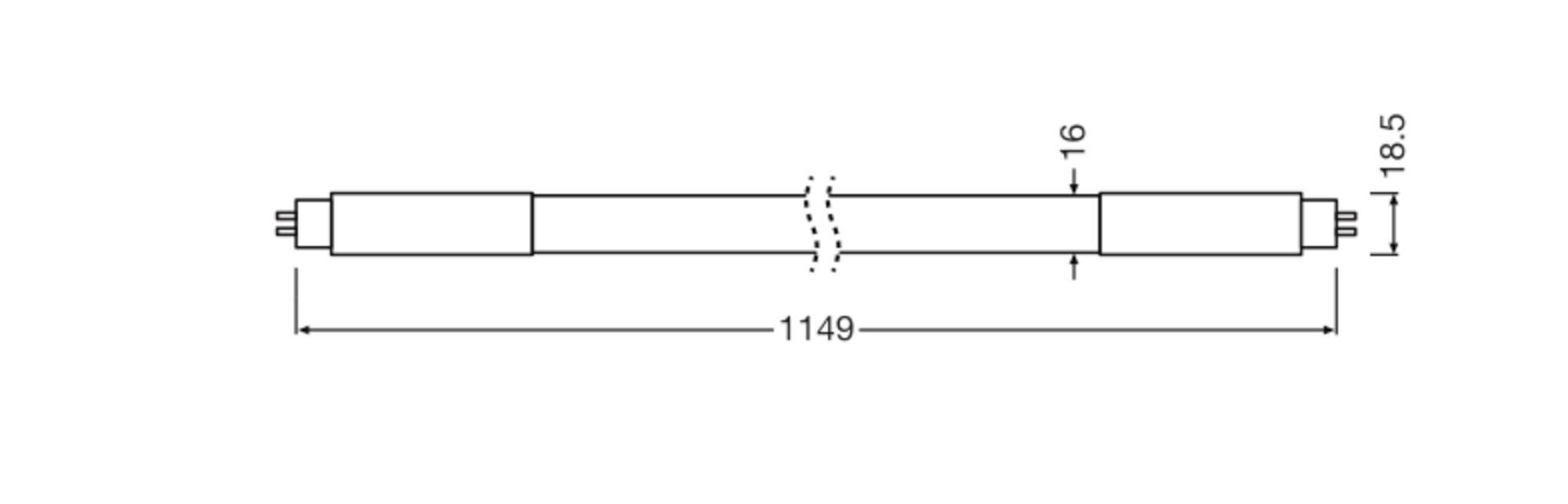 LEDVANCE LED-Röhre EEK: D (A - G) G5 Röhrenform T5 16W = 28W Neutralweiß (Ø x H) 18.5mm x 18.5mm 1St.