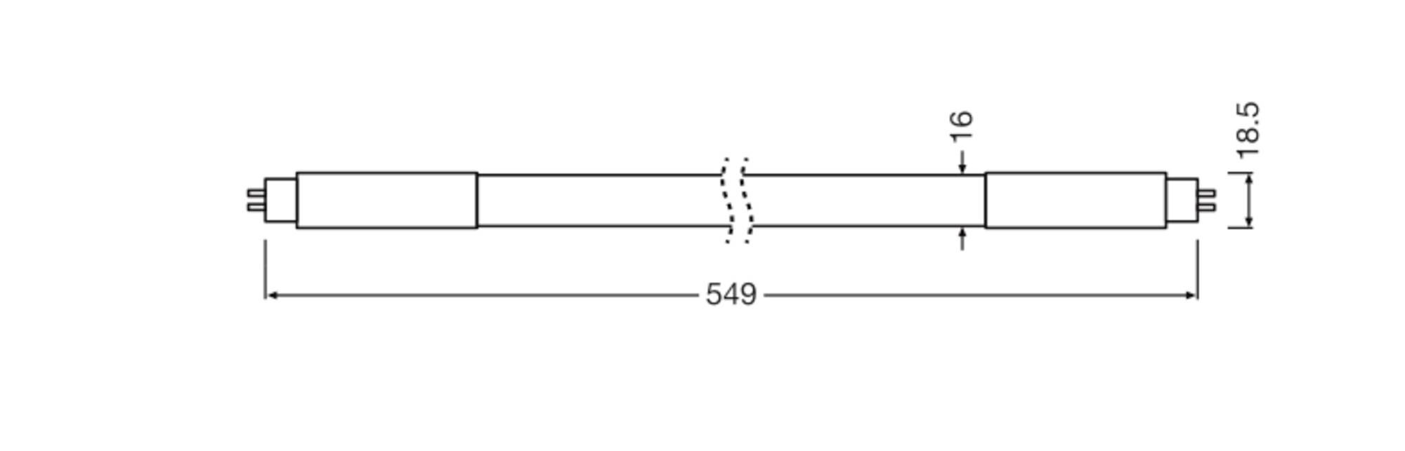 LEDVANCE LED-Röhre EEK: E (A - G) G5 Röhrenform T5 7 W = 14 W Kaltweiß (Ø x H) 18.5 mm x 18.5 mm 1 St.