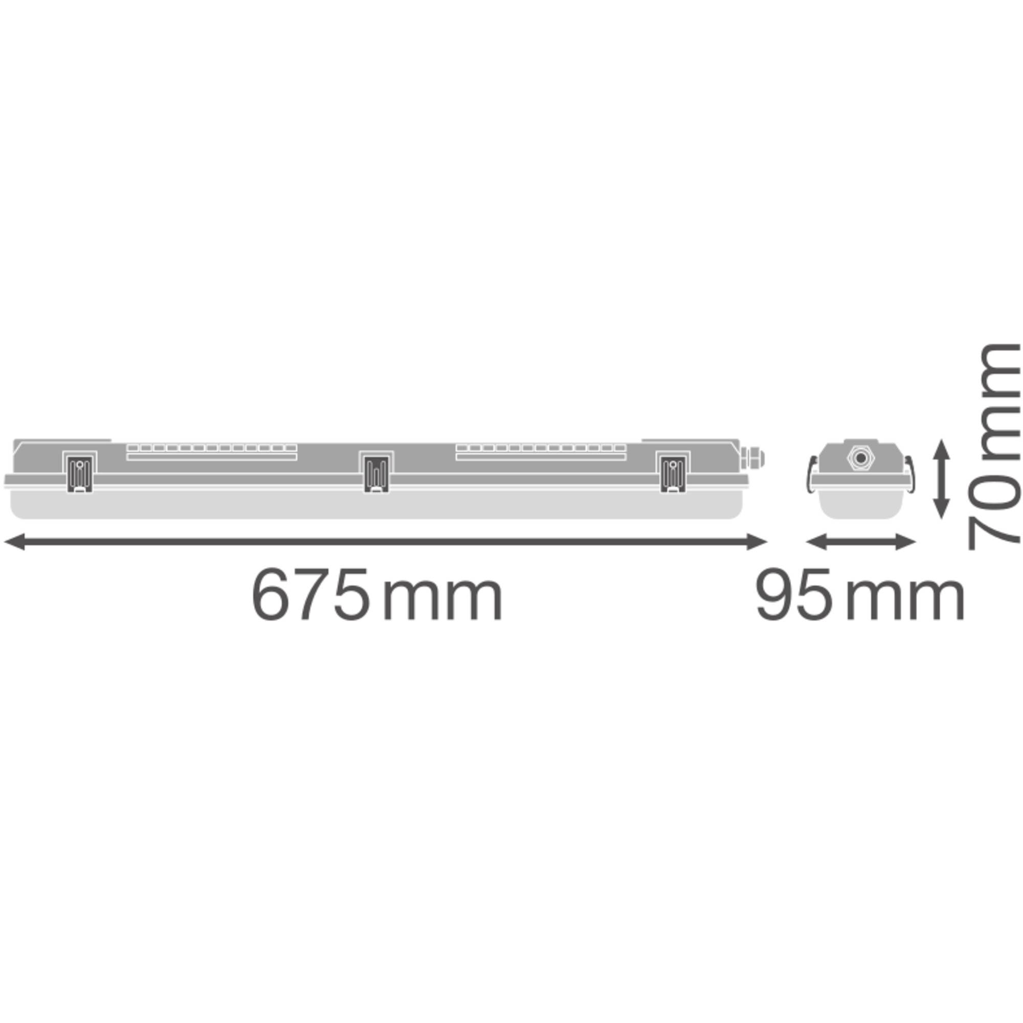 LEDVANCE 4099854118074 Feuchtraumleuchte G13 Grau