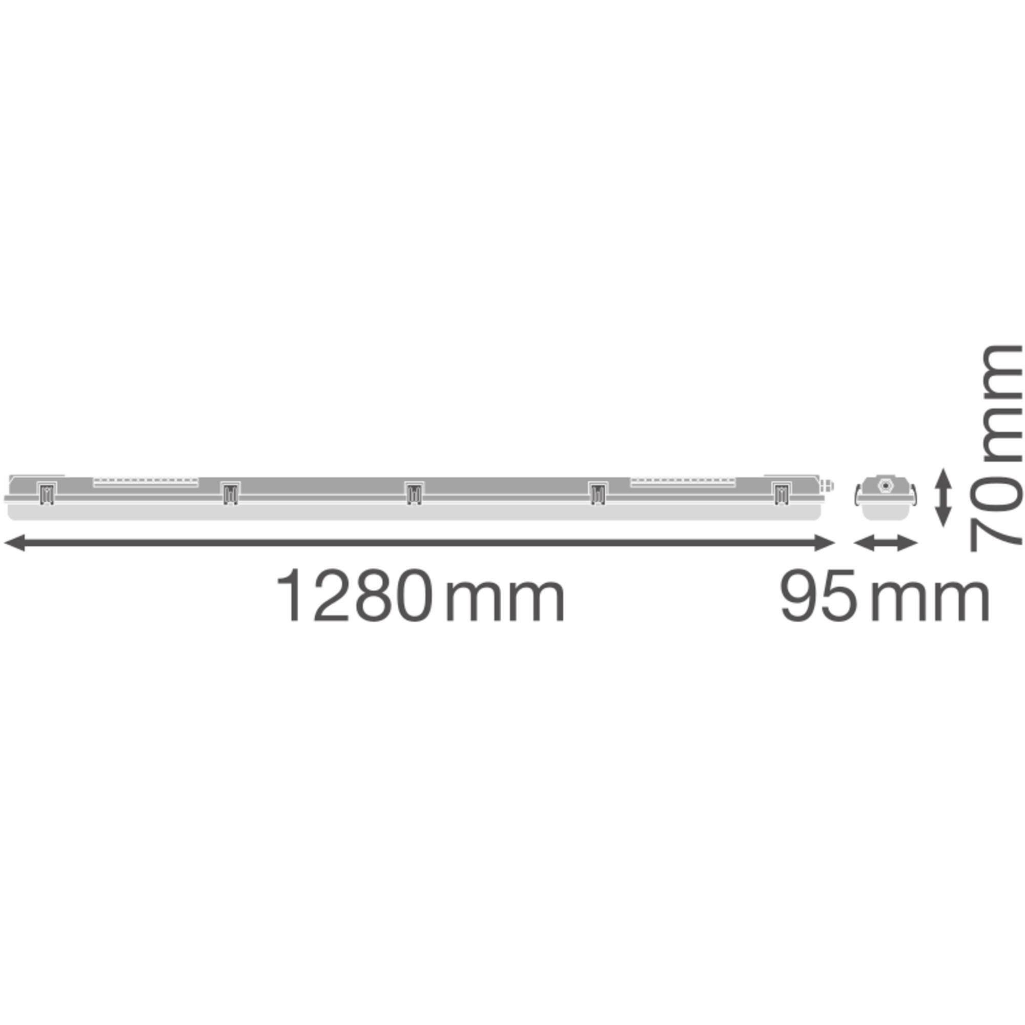 LEDVANCE 4099854118111 Feuchtraumleuchte G13 Grau