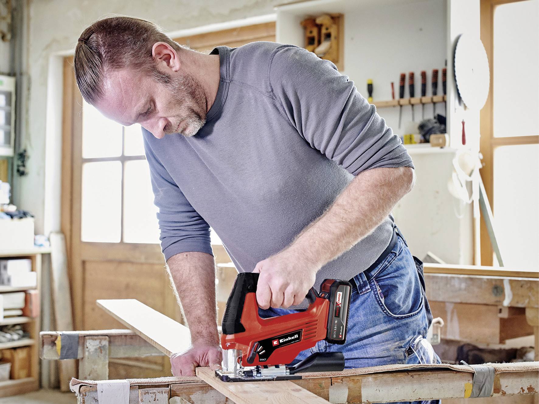 Einhell TC-JS 18/70 Li (1x2,5Ah) Power X-Change Akku-Stichsäge 4321280 18V 2.5Ah Anzahl mitgelieferte Akkus 1