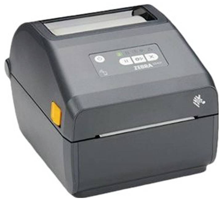 Ein kompakter Drucker mit Papierausgabe an der Oberseite und Bedienelementen auf der Vorderseite.