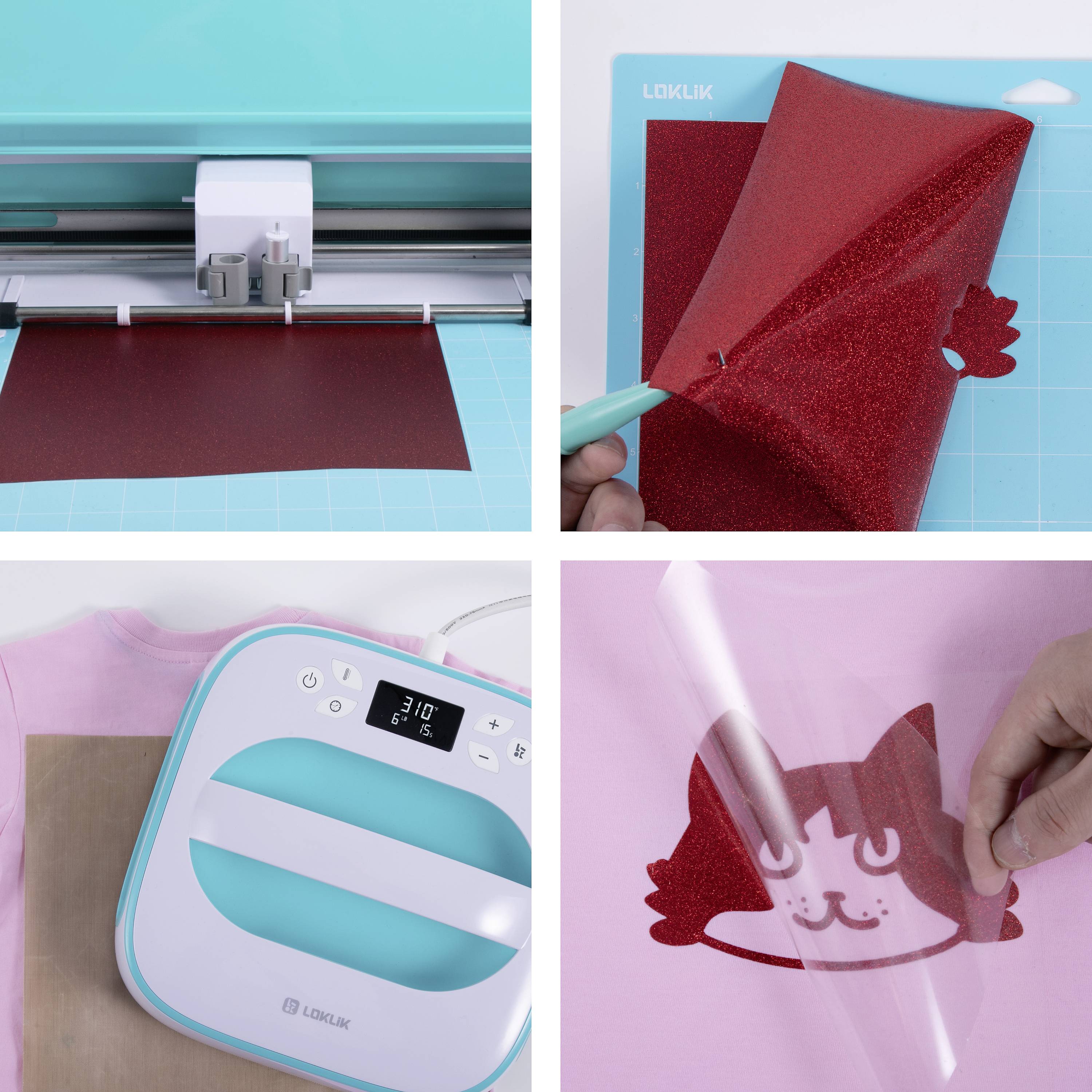 Loklik Heat Transfer Vinyl Material Bundle Gestaltungsset